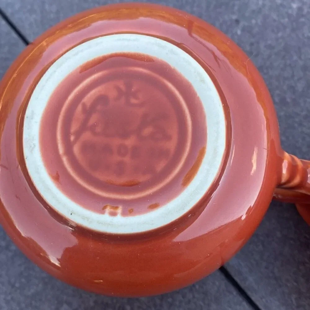 Fiesta lot of 2 cream pitchers‎ paprika homer Laughlin made in USA